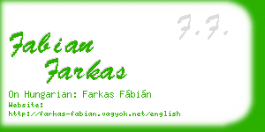 fabian farkas business card